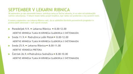 September v Lekarni Ribnica